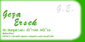 geza ersek business card